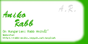 aniko rabb business card